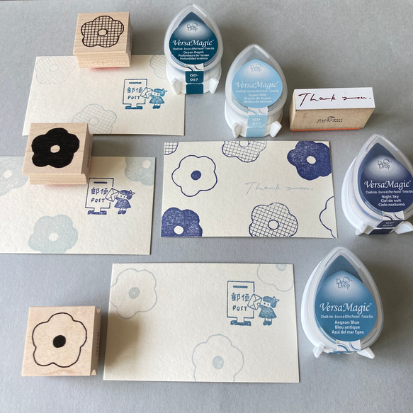 【New】シンプルなお花（ひとつ）【ラバースタンプ】 5枚目の画像