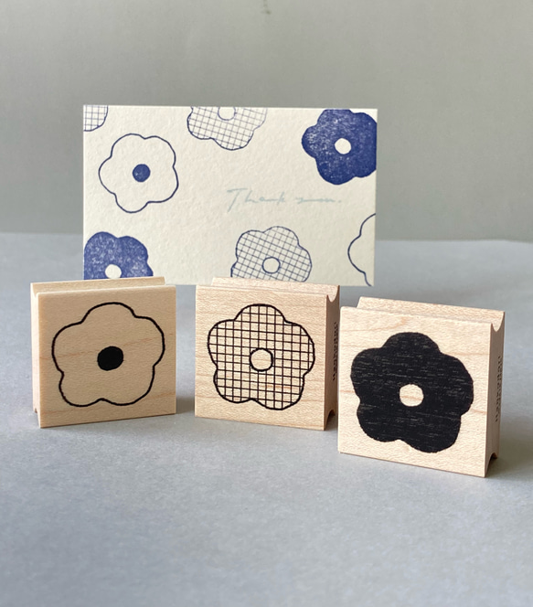 【New】シンプルなお花（ひとつ）【ラバースタンプ】 2枚目の画像