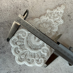 チュールモチーフレース ◆ 日本製 ◆ ダマスク柄 ◆ 1枚 ◆ M-lace-No,221 7枚目の画像