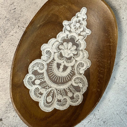 チュールモチーフレース ◆ 日本製 ◆ ダマスク柄 ◆ 1枚 ◆ M-lace-No,221 8枚目の画像