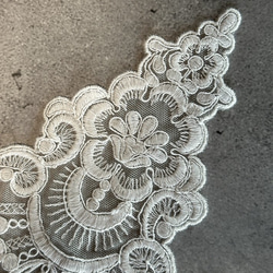 チュールモチーフレース ◆ 日本製 ◆ ダマスク柄 ◆ 1枚 ◆ M-lace-No,221 4枚目の画像