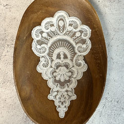 チュールモチーフレース ◆ 日本製 ◆ ダマスク柄 ◆ 1枚 ◆ M-lace-No,221 5枚目の画像