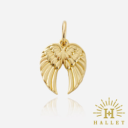 k18 ゴールド ネックレス ペンダントトップ 天使の羽根 エンジェル18金