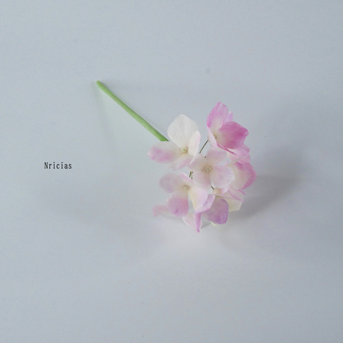 紫陽花 クレイフラワー 短い ピンク ✿ NO,A1-P2SS 人造花
