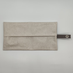 入れ替えて使える 携帯ティッシュケース マスクケース ペーパータオルケース　モノクロ北欧フラワー 4枚目の画像