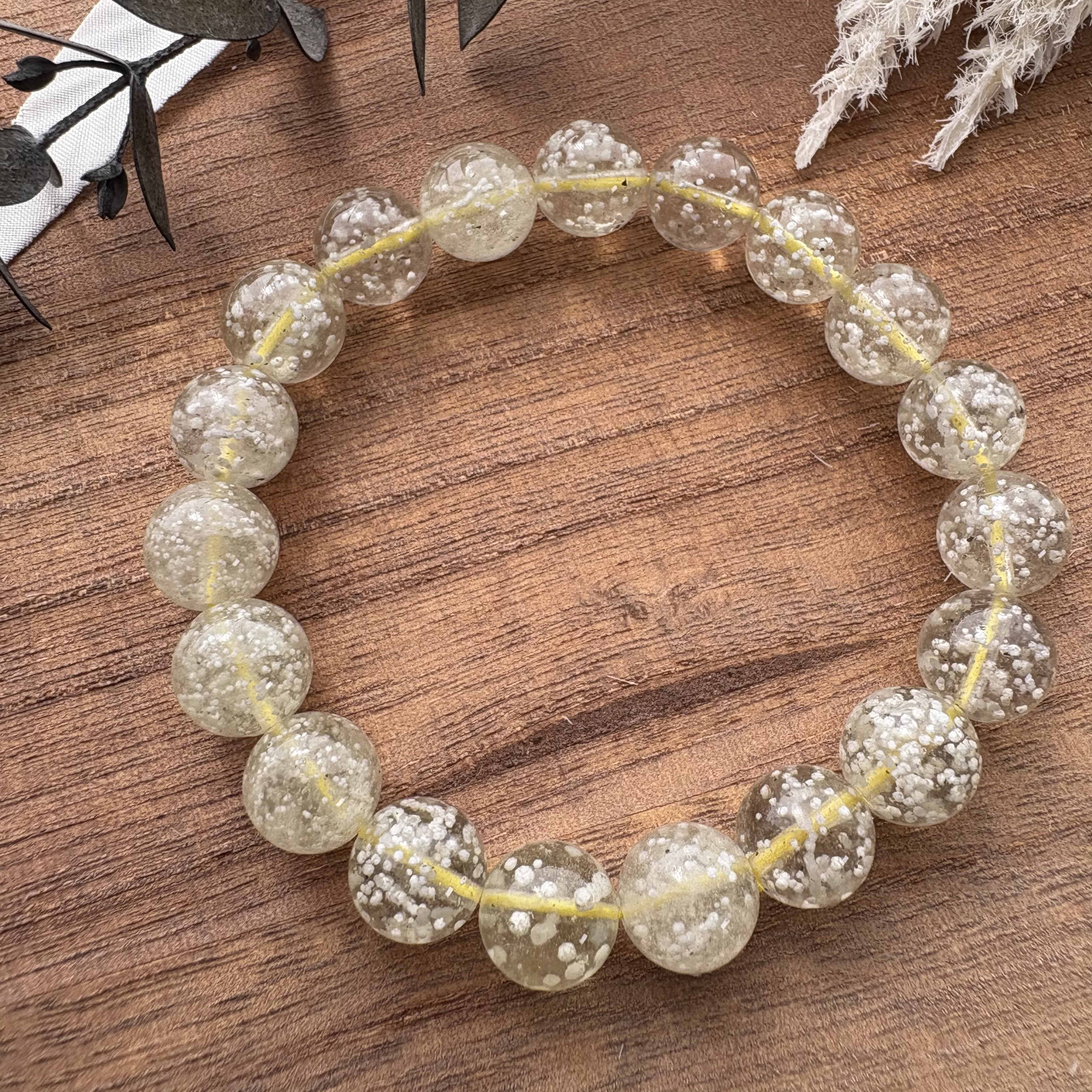 鑑別書付【プレミアム】リビアングラスブレスレット1847