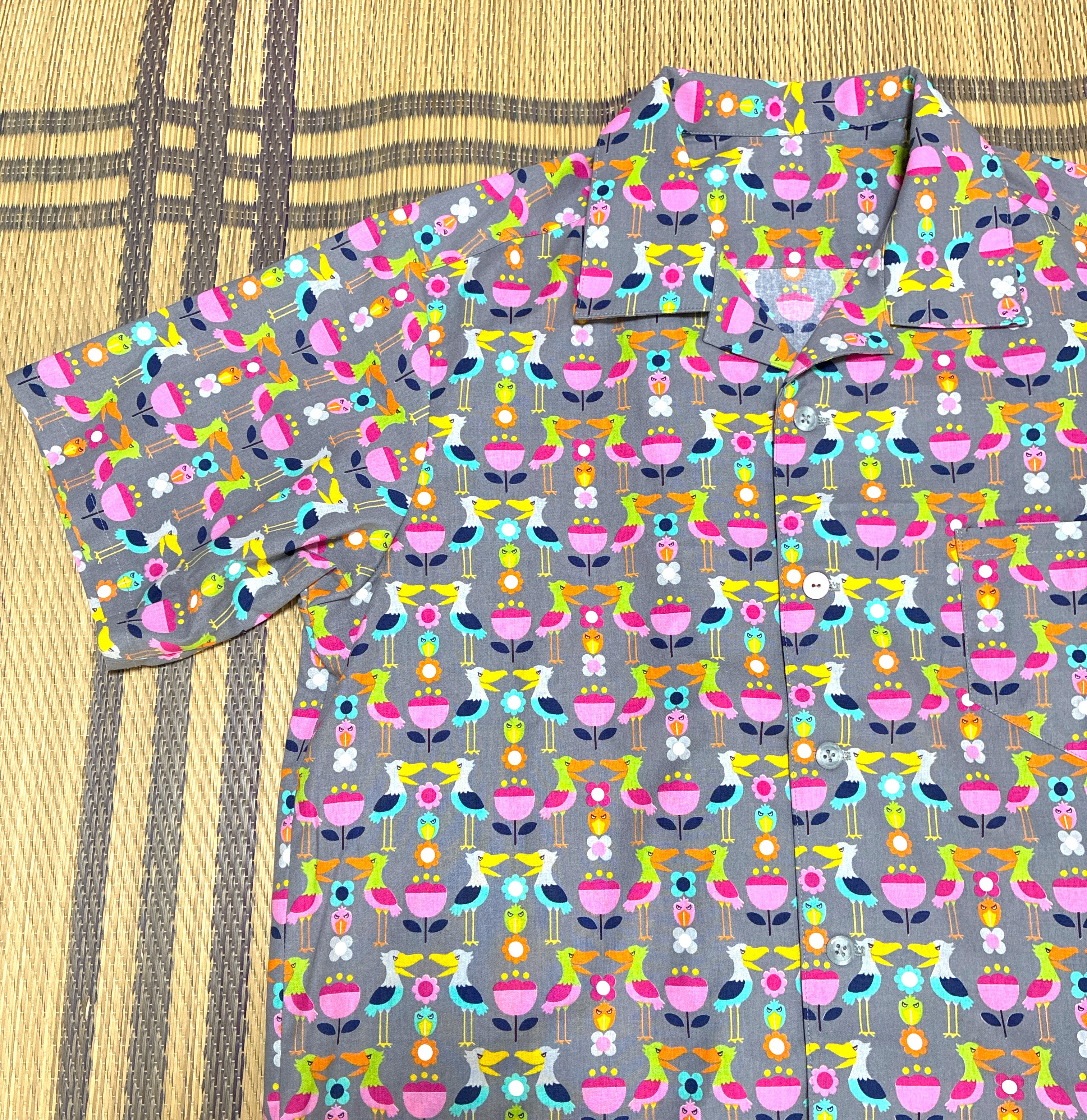 ハシビロコウのアロハシャツ