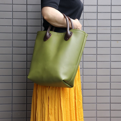 男女兼用 底マチ広 レアカラー トートバッグ 内ホックあり 