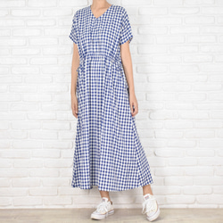 値下げ！ハンドメイド　未使用　ギンガムチェックワンピース miniministore｜ギンガムチェックワンピース レディース夏