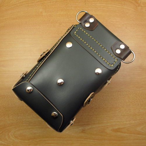 本革 ハンドメイド 9丁差し シザーケース (ダークグリーン×ダーク