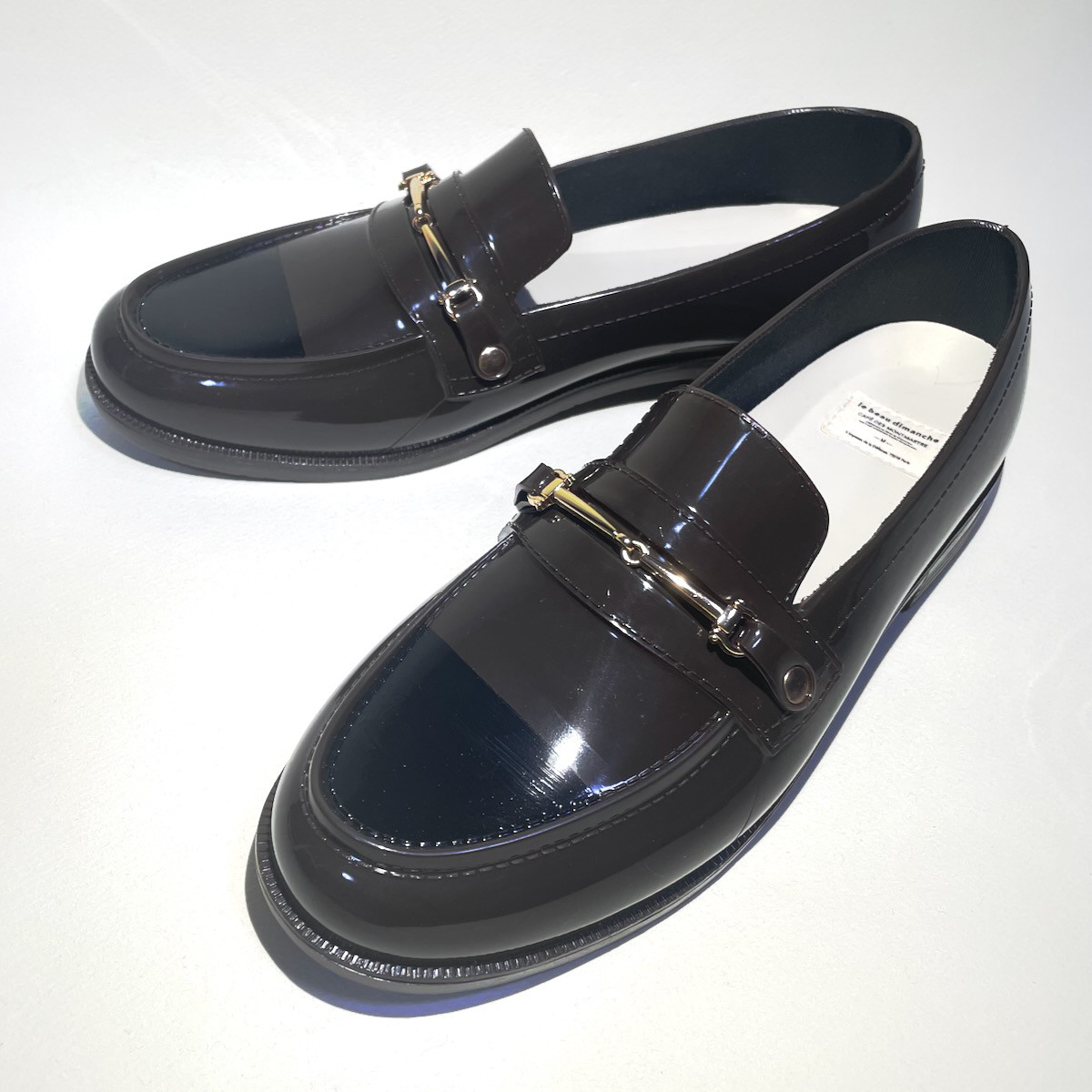 ◆晴雨兼用◆ バイカラービットローファー (ダークブラウン x エナメルブラックetc) 22.0cm〜25.5cm