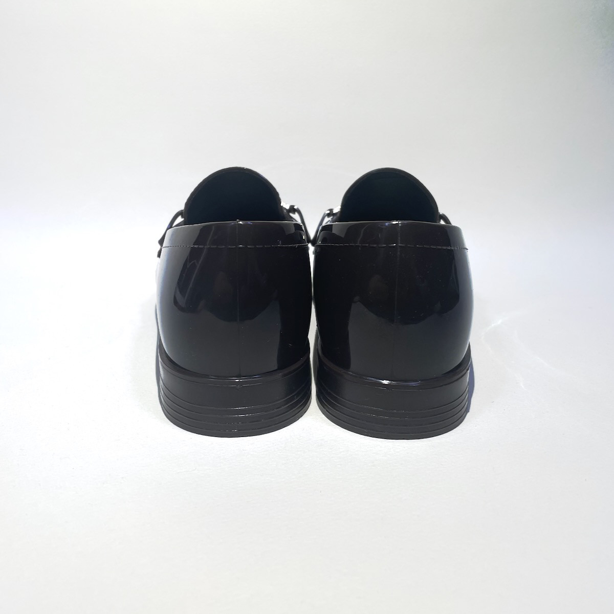 ◆晴雨兼用◆ バイカラービットローファー (ダークブラウン x エナメルブラックetc) 22.0cm〜25.5cm