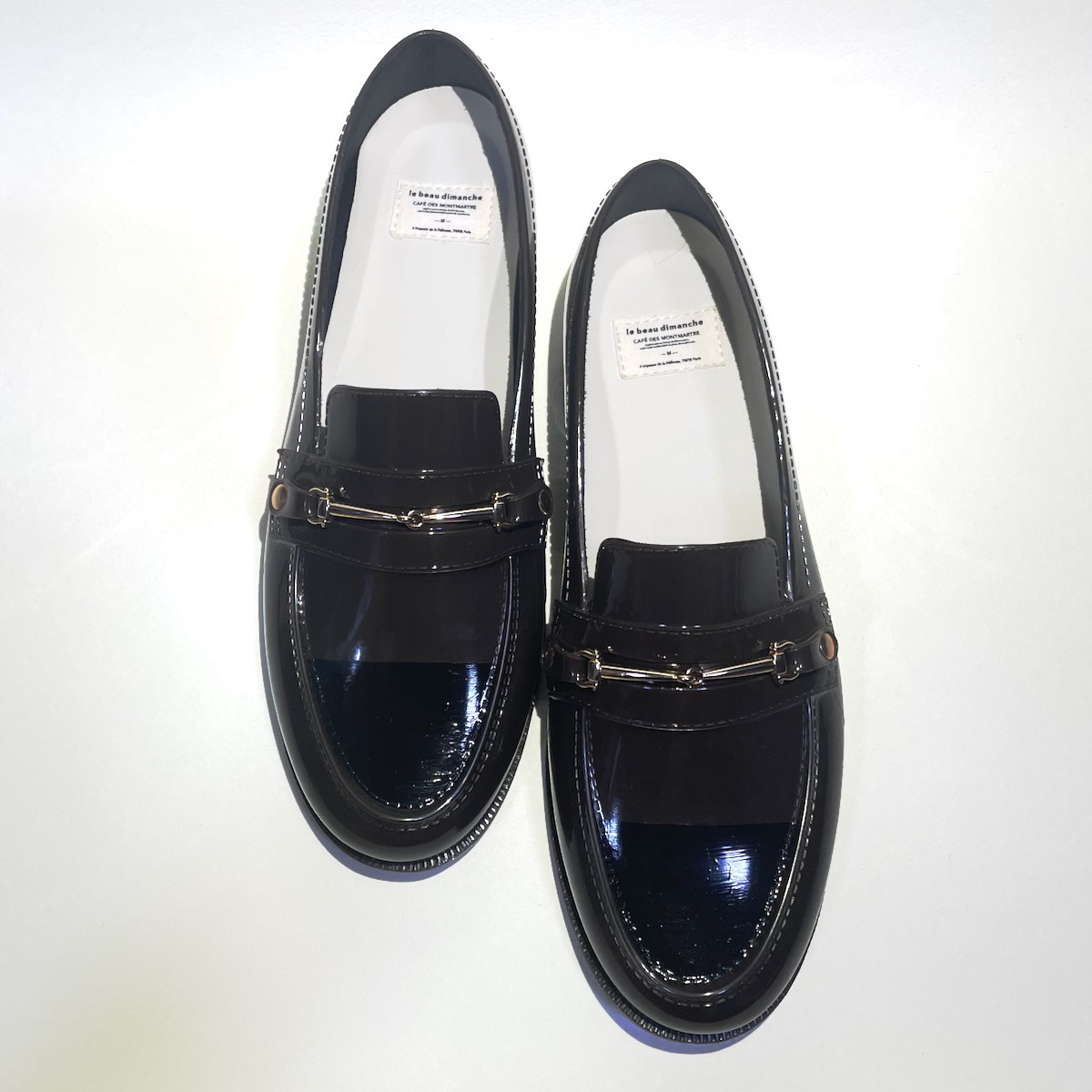 ◆晴雨兼用◆ バイカラービットローファー (ダークブラウン x エナメルブラックetc) 22.0cm〜25.5cm