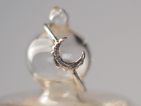 【至高の逸品】 silver925 銀製 デザイン 三日月 リング 13号 美品 月の指輪 Silver925 moon ring/指輪/kototoki 指輪・リング