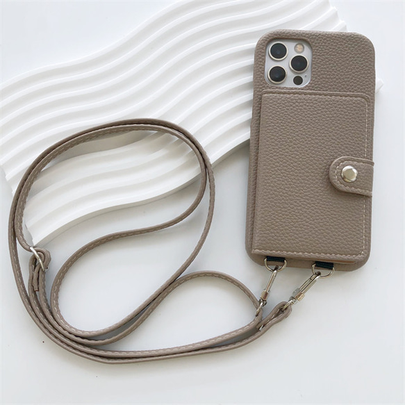 iPhone用 iPhone17Pro/16e ストラップ付き スマホケース ショルダー