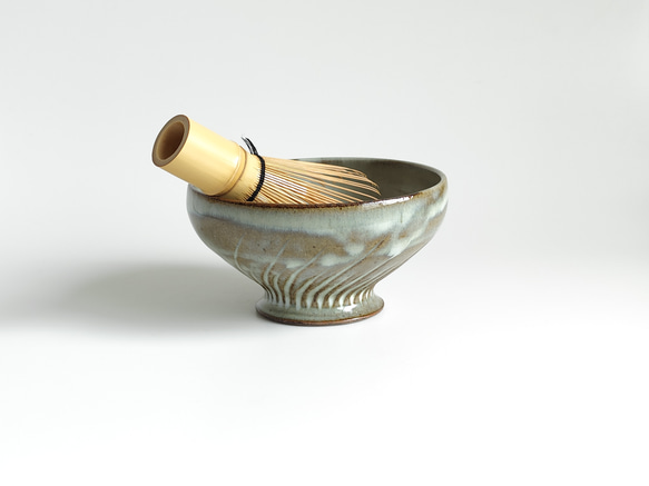 藁灰釉鎬茶碗 ティーボウル 抹茶茶碗 還元焼成 WBT-0100 茶碗