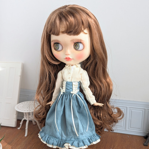 1365※単品※ブルーのコルセットスカート※ブライスアウトフィット※1/6