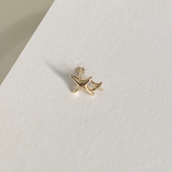 20g 18g 16g 14K金 星の光 スター ヘリックス 軟骨 トラガス イヤリング ピアス ラブレット 9枚目の画像