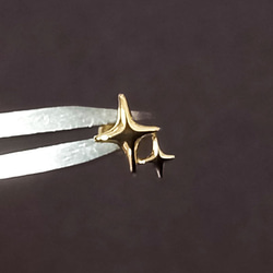 20g 18g 16g 14K金 星の光 スター ヘリックス 軟骨 トラガス イヤリング ピアス ラブレット 2枚目の画像