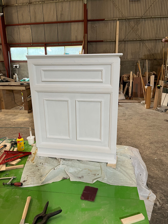 アンティーク風　レジカウンター　受付カウンター 6枚目の画像