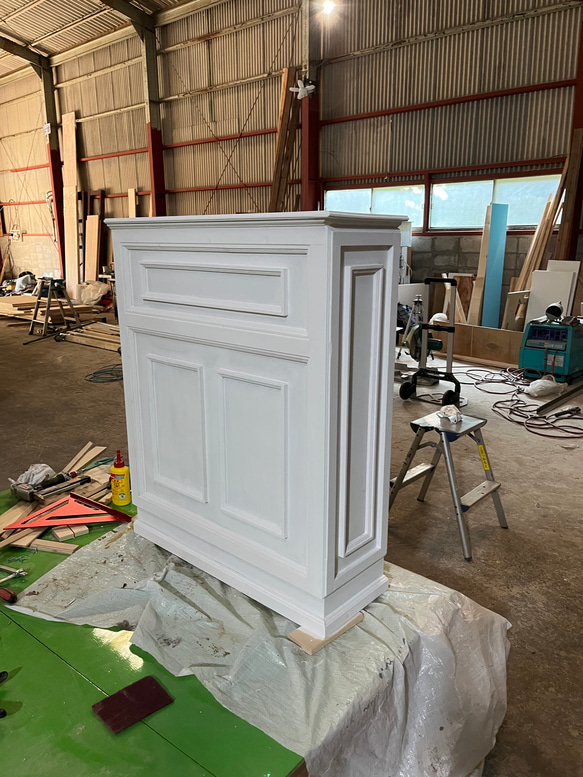 アンティーク風　レジカウンター　受付カウンター 2枚目の画像