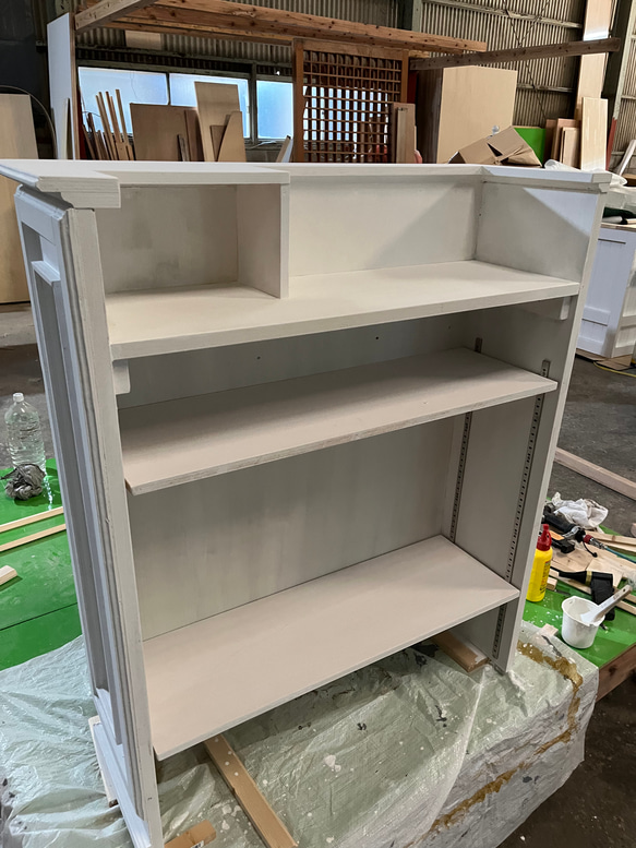 アンティーク風　レジカウンター　受付カウンター 7枚目の画像