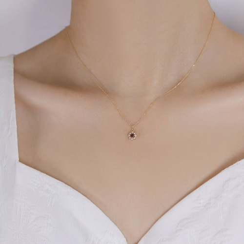 n353d【5Aダイヤ✧】フラワーネックレス　シルバー925　全３色　オシャレ 高品質人工ダイヤモンド ネックレス 花 フラワー シルバー925
