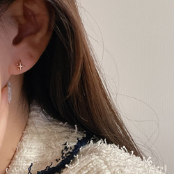 20g 18g 16g 14K金 ゴールド 星の光 スター ヘリックス 軟骨 トラガス イヤリング ピアス ラブレット 13枚目の画像