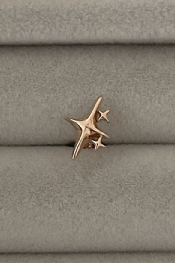 20g 18g 16g 14K金 ゴールド 星の光 スター ヘリックス 軟骨 トラガス イヤリング ピアス ラブレット 1枚目の画像