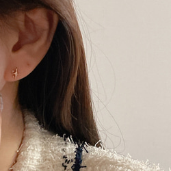 20g 18g 16g 14K金 ゴールド 星の光 スター ヘリックス 軟骨 トラガス イヤリング ピアス ラブレット 4枚目の画像