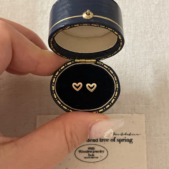 20g 18g 16g 14K金 ゴールドハート ヘリックス 軟骨 トラガス イヤリング ピアス ラブレット 5枚目の画像