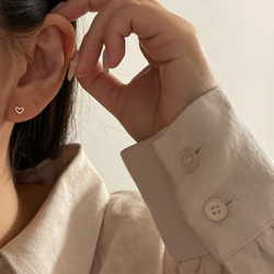 20g 18g 16g 14K金 ゴールドハート ヘリックス 軟骨 トラガス イヤリング ピアス ラブレット 13枚目の画像