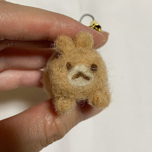 うさぎニコイチストラップ(2つくっついた状態で販売) 羊毛