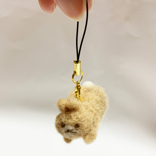 うさぎニコイチストラップ(2つくっついた状態で販売) 羊毛