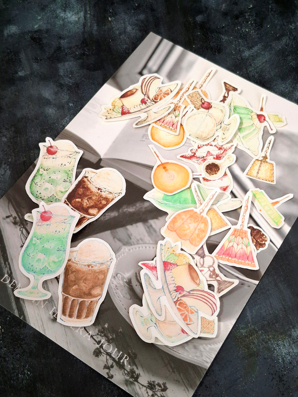 昭和レトロ喫茶シール(14枚入り) シール・ステッカー ＊mirach＊ 通販