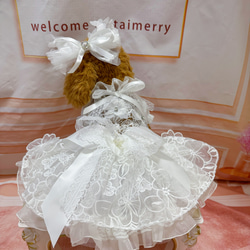 大型犬用レースフリルワンピース ペット服・アクセサリー taimerry