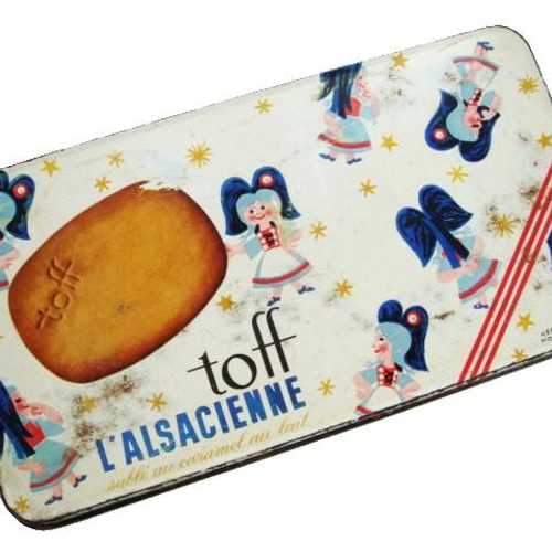 フランス　アンティーク　TIN ティン缶　アルザス　ビスケット　エルベモルバン フランスアンティーク エルベモルバン ティン缶 アルザス