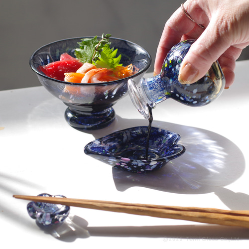 カクダイ　非売品醤油さし 伝統工芸品】江戸硝子うきよ しょうゆさし EG013 醤油差し Tomi Glass