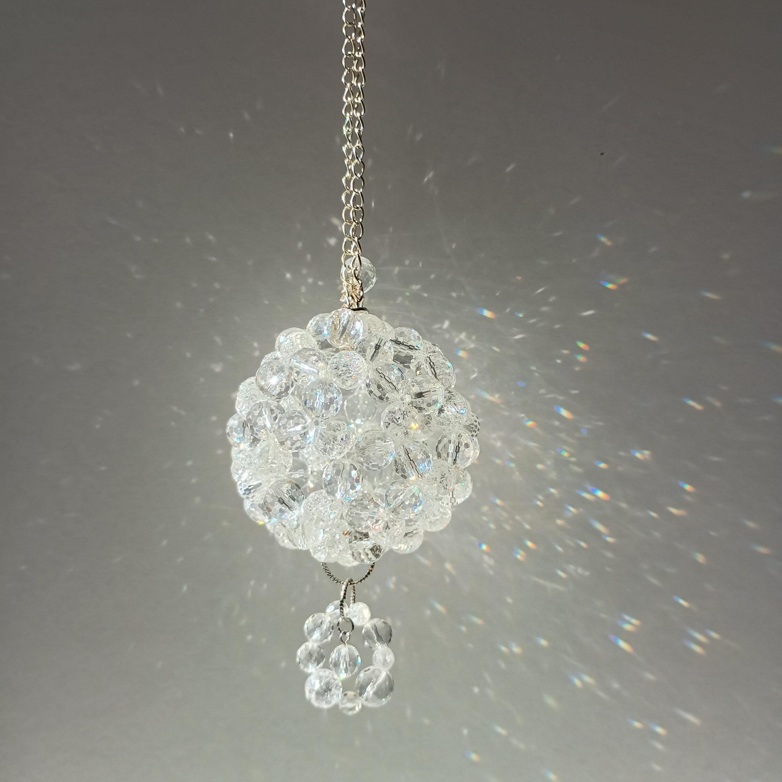 サンキャッチャー　天然石　クリスタル　フラーレン　Fullerene　Suncatcher　ギフト