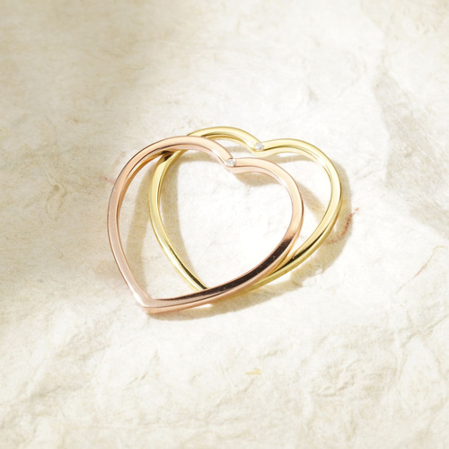 ハートアウトラインリング J-R250512（3週間発送） 指輪・リング 武田