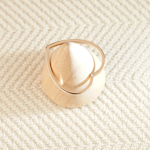 ハートアウトラインリング J-R250512（3週間発送） 指輪・リング 武田