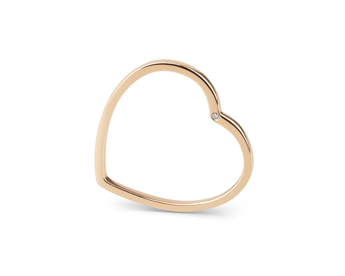 ハートアウトラインリング J-R250512（3週間発送） 指輪・リング 武田