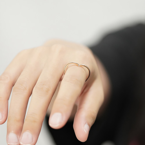 ハートアウトラインリング J-R250512（3週間発送） 指輪・リング 武田