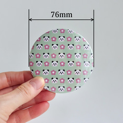 北欧パンダの缶ミラー《ブルー》 10枚目の画像