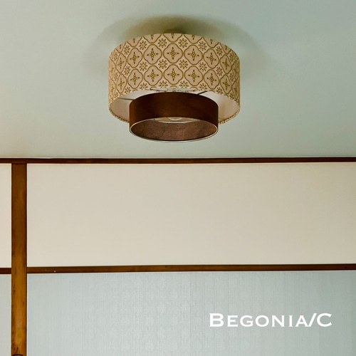 天井照明 Begonia2/CSA シーリングライト E26 LED 北欧レトロ 天井照明 Begonia2/CSA シーリングライト 綿生地 ウィッカー編み