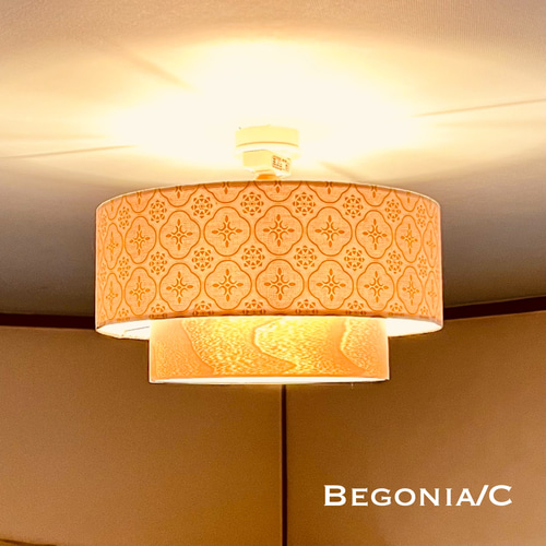 天井照明 Begonia2/CSA シーリングライト E26 LED レトロ北欧 天井照明 Begonia2/CSA シーリングライト 綿生地 ウィッカー