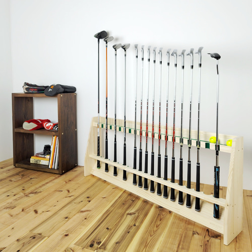WOODWORKS ゴルフクラブスタンド 20本掛 木製 日本製 【 パターマット