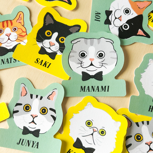 ねこだらけの席札 [ Tuxedo cat ] その他オーダーメイド Apollo