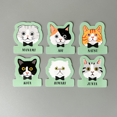 ねこだらけの席札 [ Tuxedo cat ] その他オーダーメイド Apollo