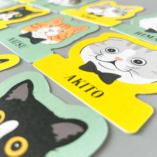 ねこだらけの席札 [ Tuxedo cat ] その他オーダーメイド Apollo